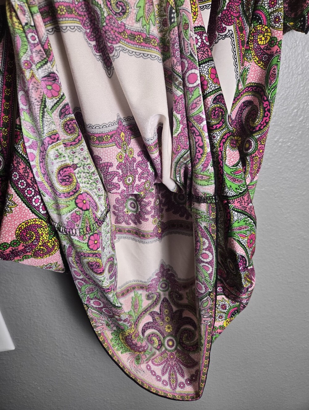 INC International Concepts Off The Shoulder Paisley Boho Top Size Large - Picture 8 of 12